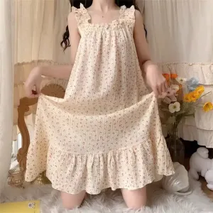 ملابس نوم نسائية جميلة بلا أكمام Beautiful Women's Sleeveless Sleepwear