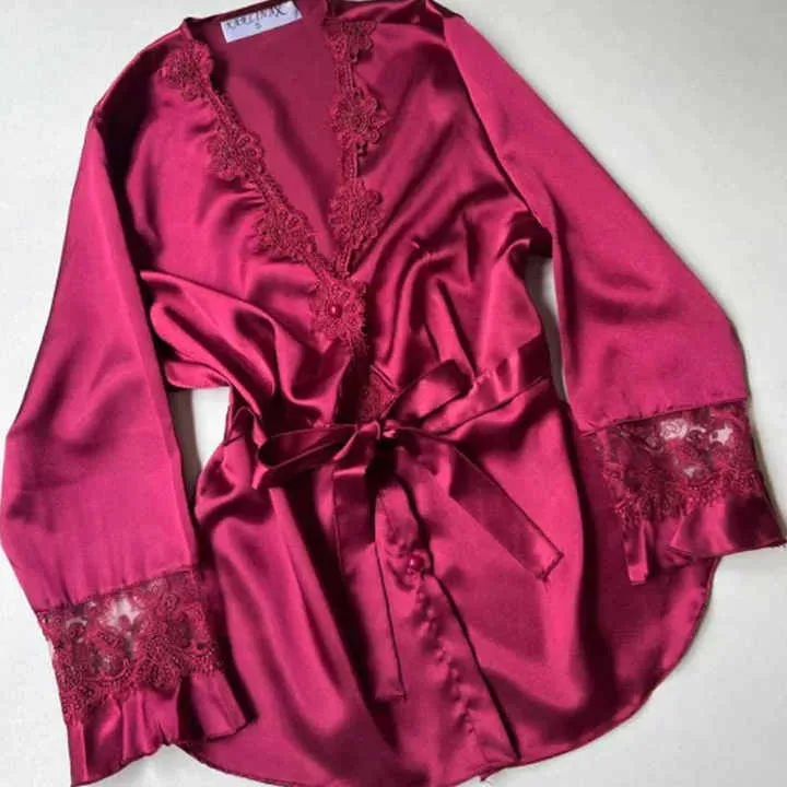 ملابس نوم طقم أرواب وصيفة العروس   Dresses Sleepwear Bridesmaid Robe Set for Women