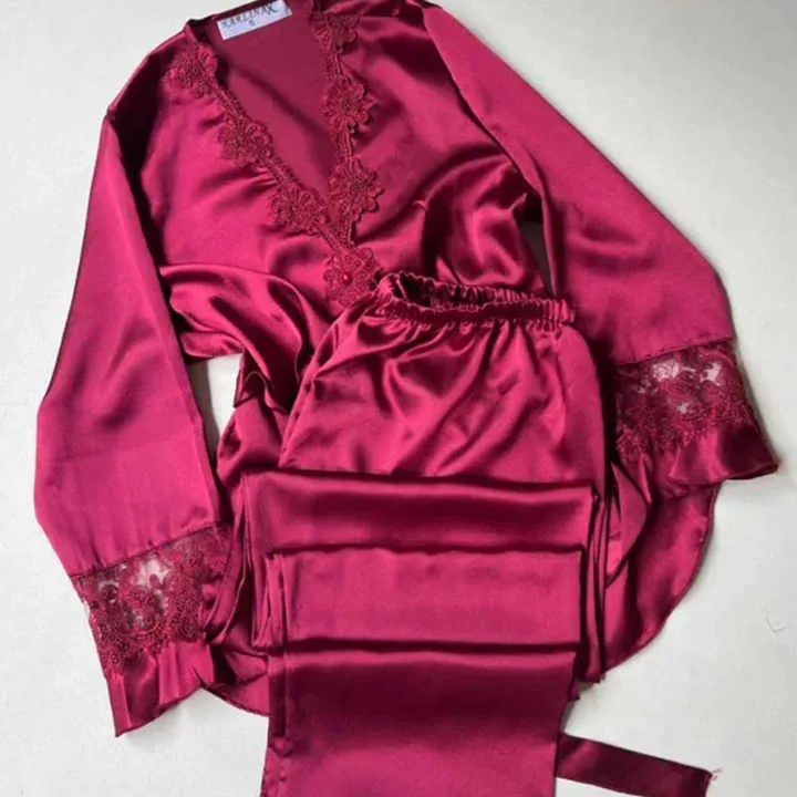 ملابس نوم طقم أرواب وصيفة العروس   Dresses Sleepwear Bridesmaid Robe Set for Women