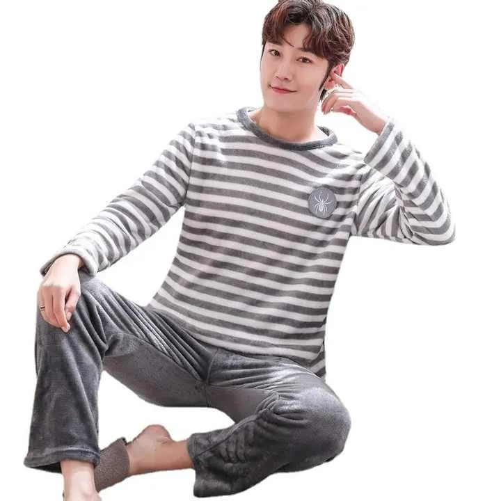 أطقم ملابس نوم شتوية للرجال ملابس نوم رجالية . Men's Winter Sleepwear Sets Men's