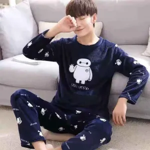 أطقم ملابس نوم شتوية للرجال ملابس نوم رجالية . Men's Winter Sleepwear Sets Men's