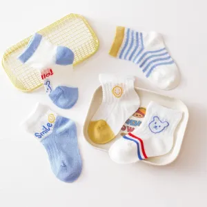 Animals Mesh Summer Socks [Set of 5]