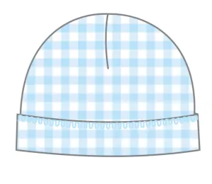 Baby Check Hat Blue