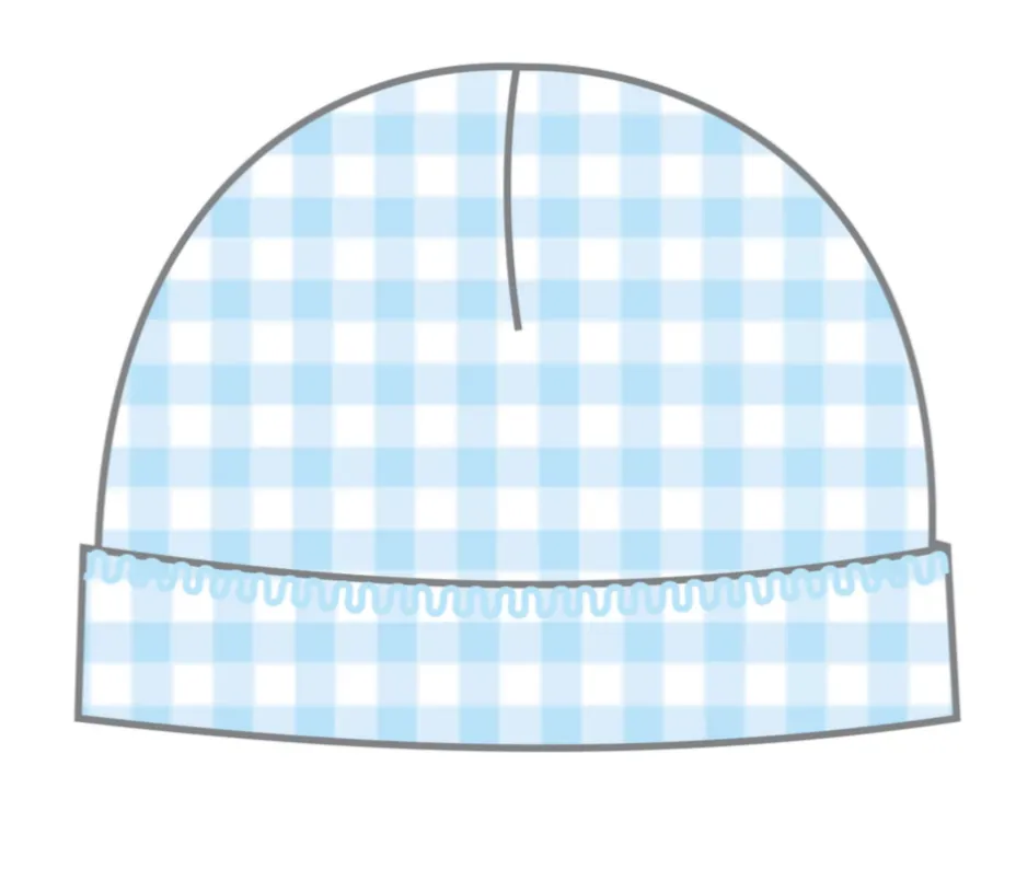 Baby Check Hat Blue