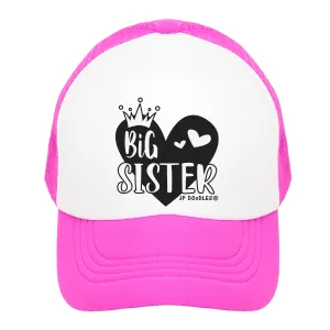 Big Sis Kids Trucker Hat: HOT PINK / 2-5 YRS