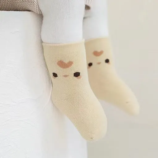 Cartoon Animal Thick Terry Warm Baby Socks [Set of 3]