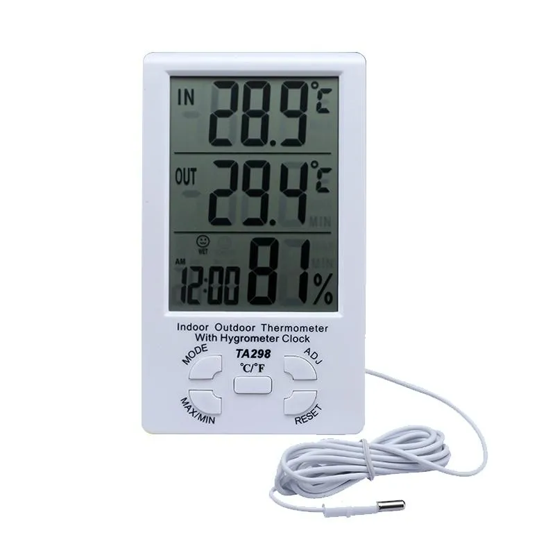Digital Lcd Humidity & Thermometer   Extra Sensor Cable