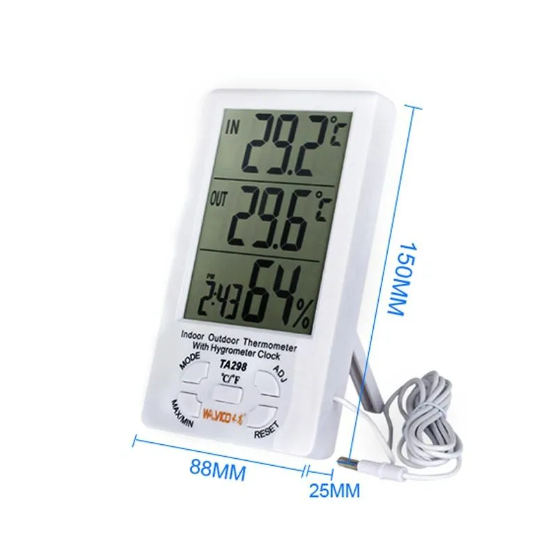 Digital Lcd Humidity & Thermometer   Extra Sensor Cable