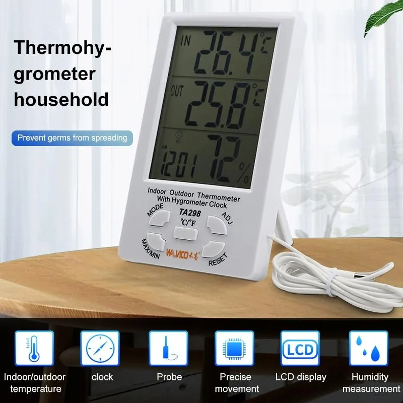 Digital Lcd Humidity & Thermometer   Extra Sensor Cable