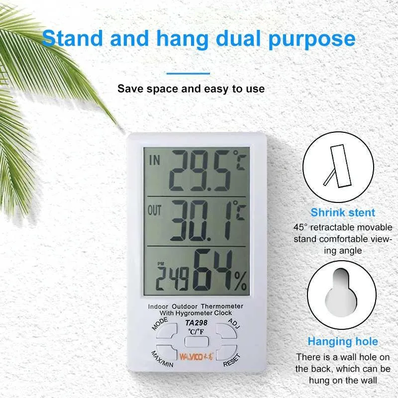 Digital Lcd Humidity & Thermometer   Extra Sensor Cable