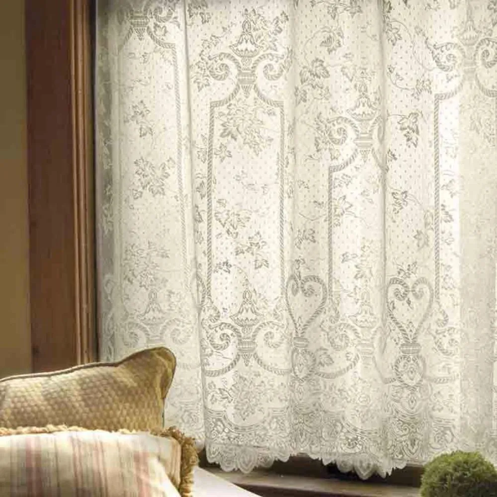 English Ivy Lace Panel and Valance