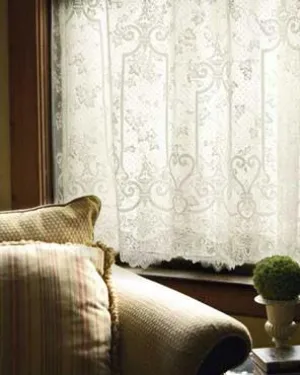 English Ivy Lace Panel and Valance
