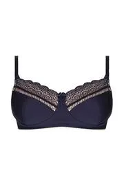 Hotmilk 'Show Off' Wirefree Nursing Bra - Navy / Pink
