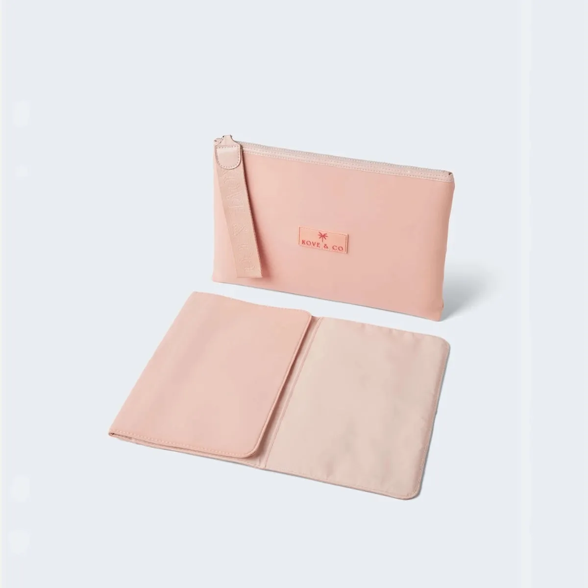 Kove & Co Nappy Wallet with Fold Out Change Mat (Beige)