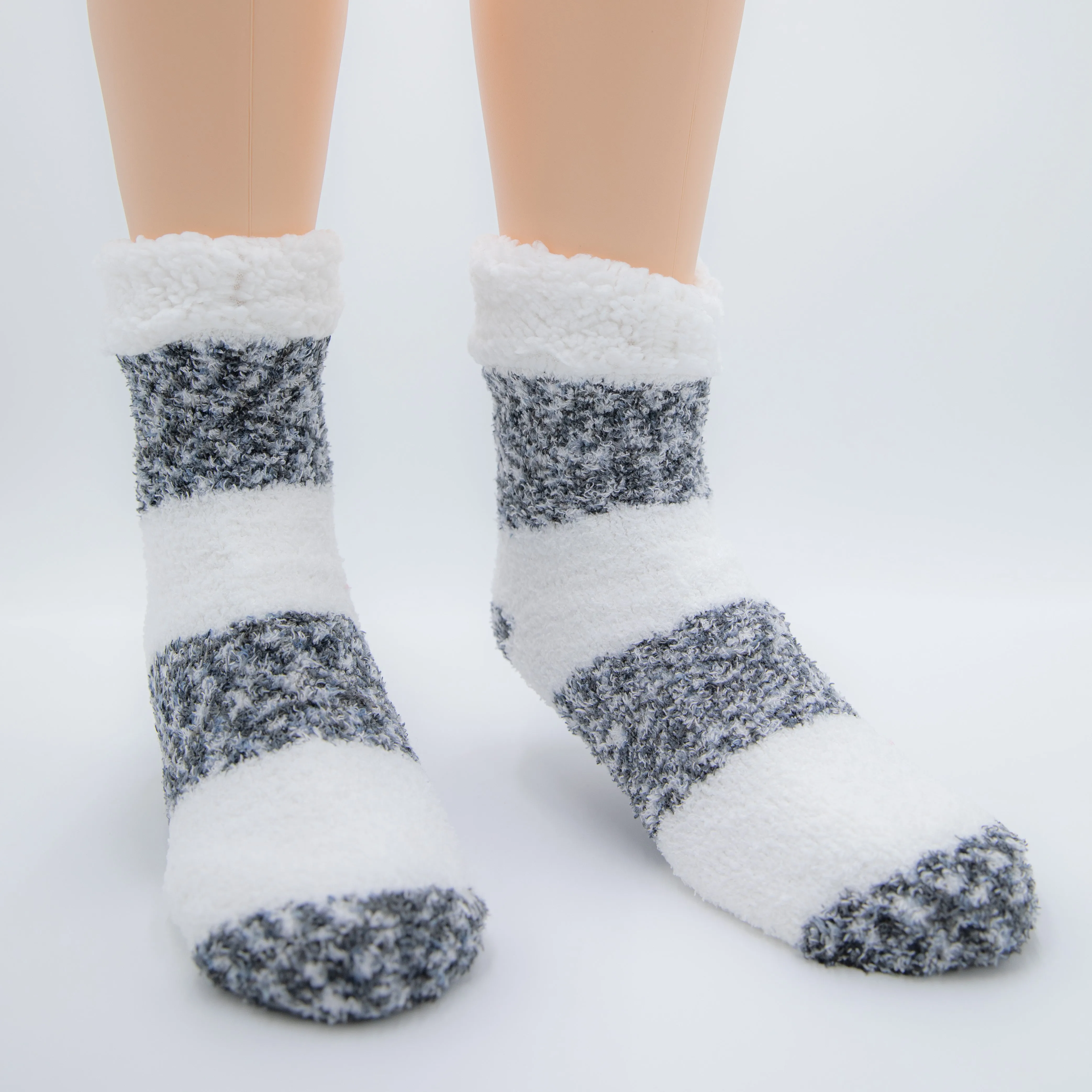 Ladies Cheetah Print Double Layer Non-Skid Socks