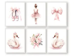 Little Ballerina Nursery Prints - Set of 6