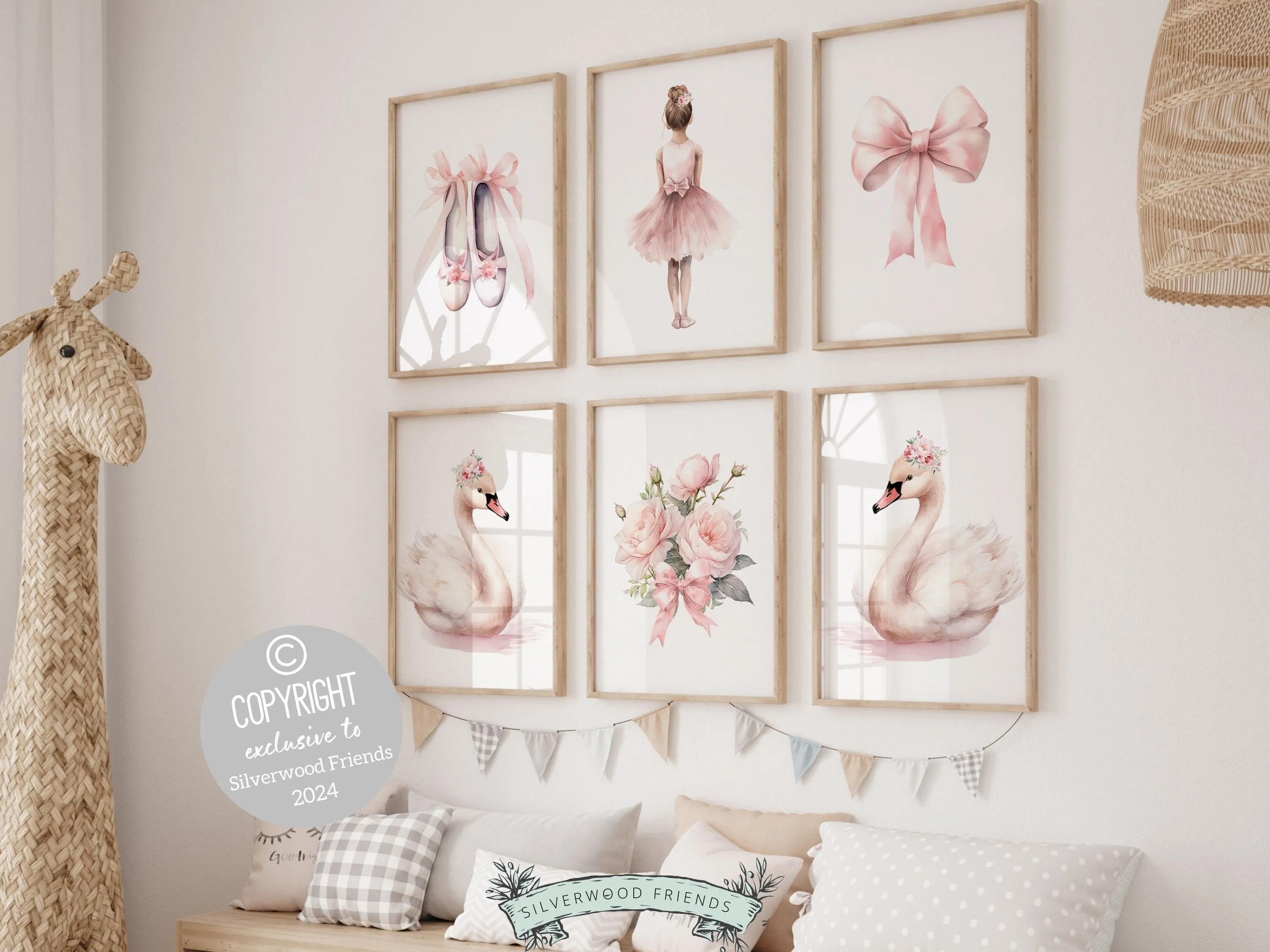 Little Ballerina Nursery Prints - Set of 6