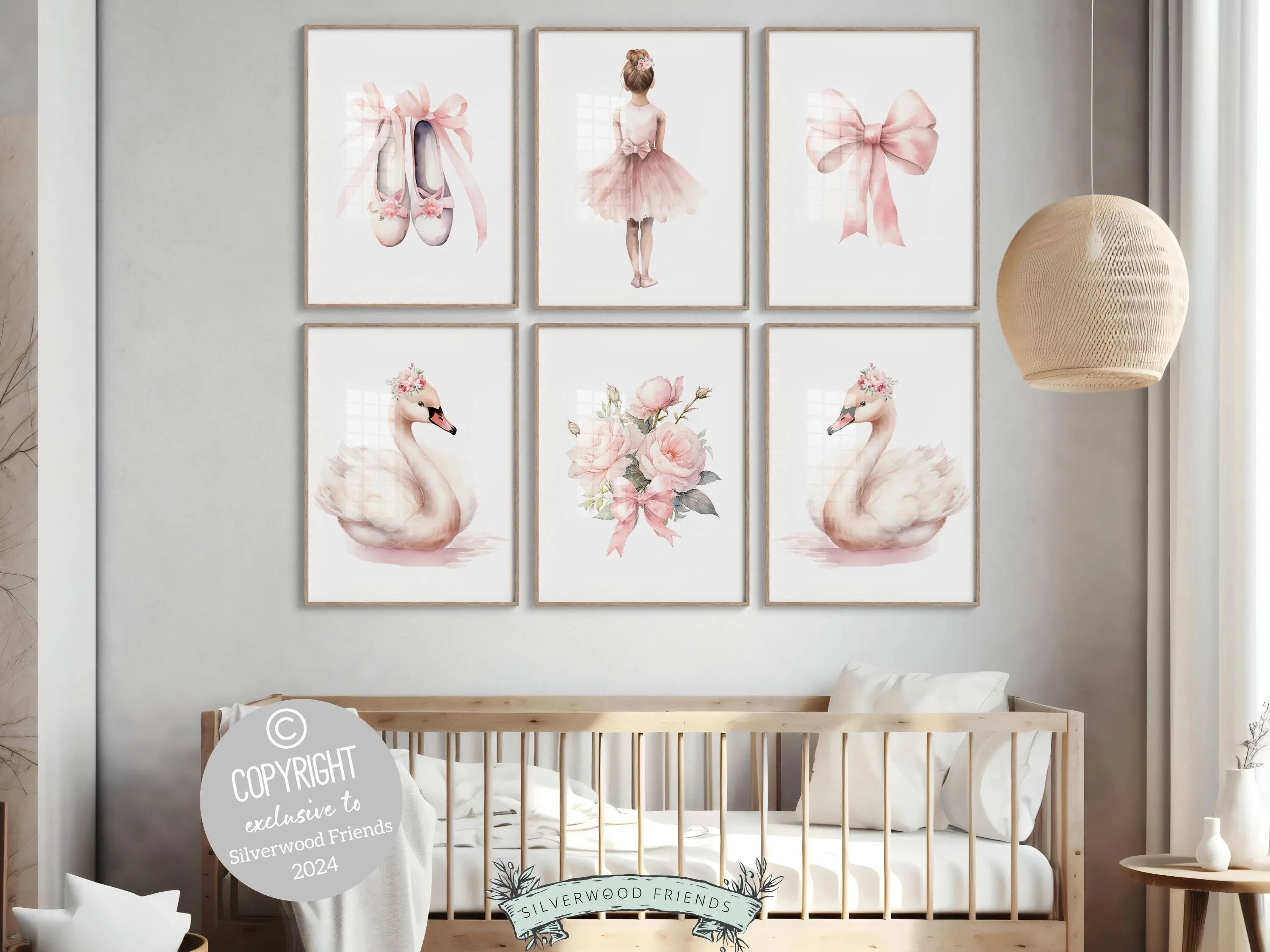 Little Ballerina Nursery Prints - Set of 6