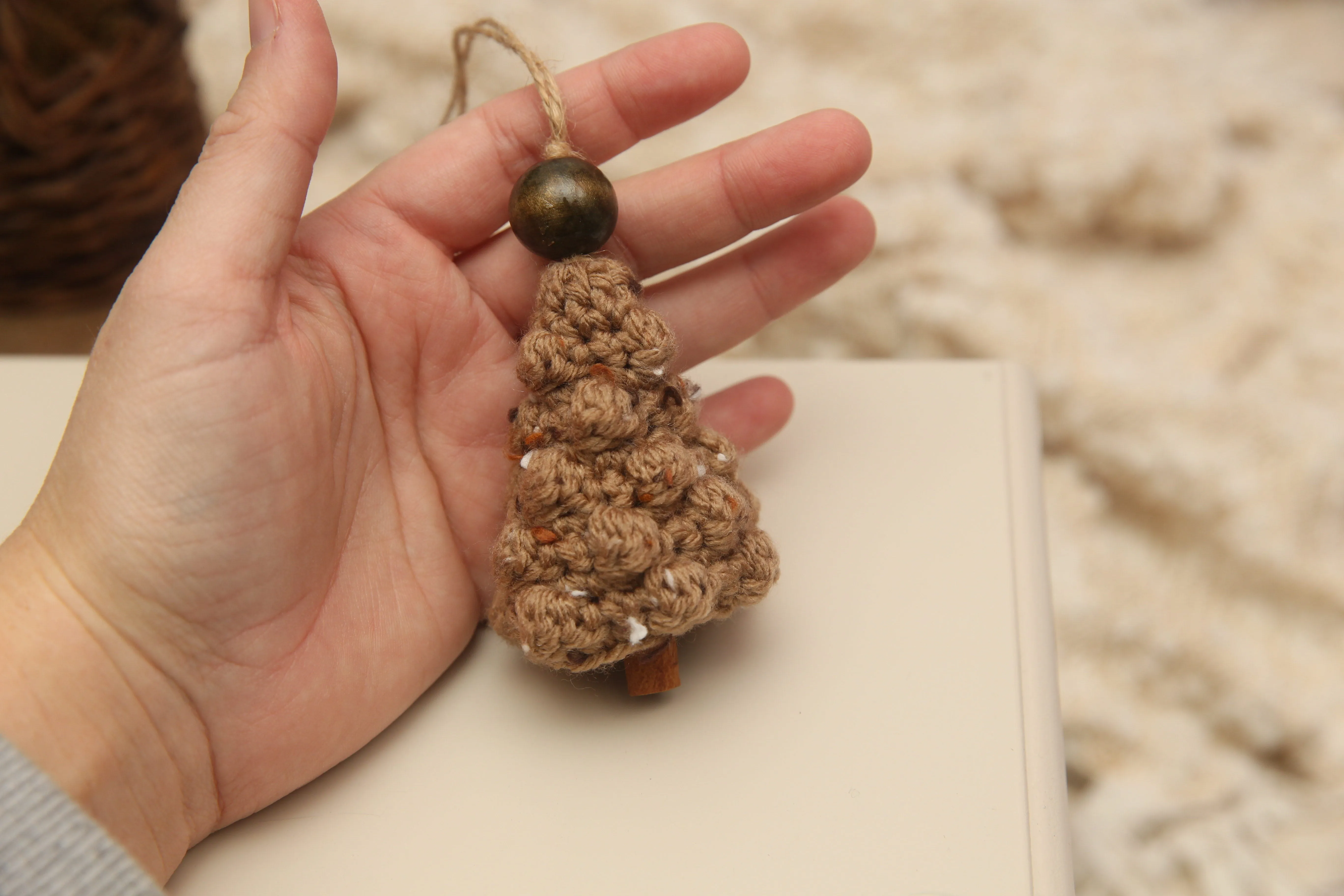NON-PROP; Christmas Ornaments; Cinnamon Tree; Light Brown; Ready to Ship