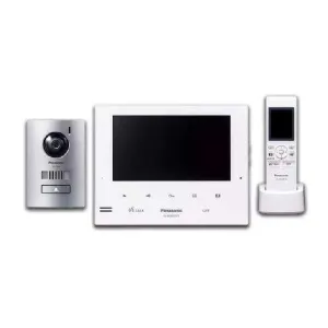 Panasonic Video Intercom 7" White Monitor with door station   Wireless handset Kit, VL-SWD275AZW