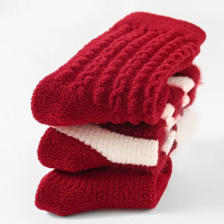 Snug & Safe Red Warm Socks [Set of 5]
