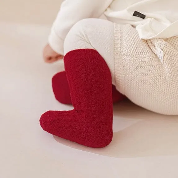 Snug & Safe Red Warm Socks [Set of 5]