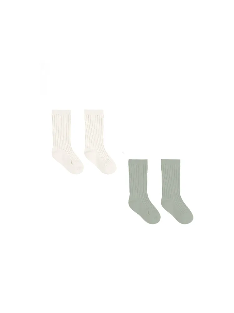 Sock Set in Natural/Sage